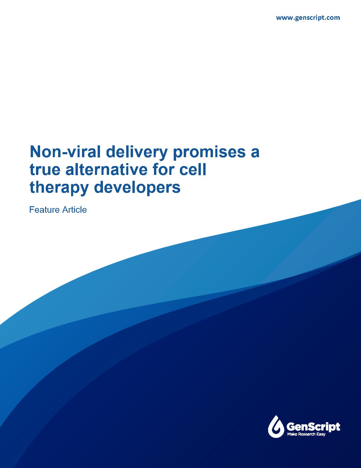 Non-viral delivery promises a true alternative for cell therapy developers