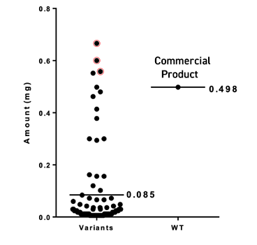 Expression of enzyme variants