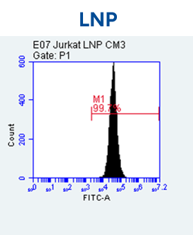 Delivery of eGFP mRNA into Jurkat Cells